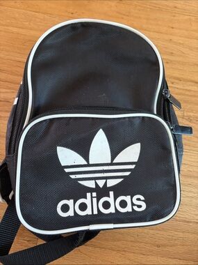 adidas Black and White Trefoil Belt Bag